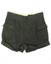 Rag & Bone womens woven cotton cargo pocket cuffed shorts