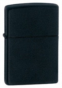 Zippo Regular Lighter, Black Matte, 1.5 x .5 x 2.25-Inch