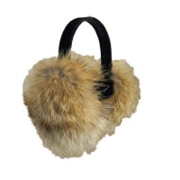 Surell Accessories Coyote Fur Earmuffs on Velvet Band. One Size. Natural. Surell Accessories Coyote Fur Earmuffs on Velvet Band. One Size. Natural.
