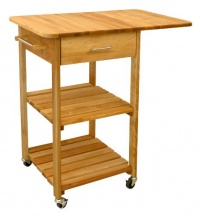 Catskill Craftsmen Butcher Block Cart with Two Shelves Catskill Craftsmen Butcher Block Cart with Two Shelves