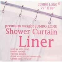 Carnation Home Fashions Jumbo Long Vinyl Shower Curtain Liner, 72-Inch by 96-Inch, Super Clear Carnation Home Fashions Jumbo Long Vinyl Shower Curtain Liner, 72-Inch by 96-Inch, Super Clear