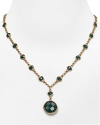 Introduce Carolee's elegant style into your look with this pendant necklace, crafted of gold plate and accented by inset stones.
