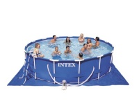 Intex 15-Foot-by-42-Inch Family Size Round Metal Frame Pool Set Intex 15-Foot-by-42-Inch Family Size Round Metal Frame Pool Set