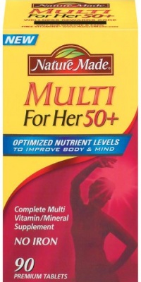 Nature Made Multi For Her 50+ Multiple Vitamin and Mineral, 90 Tablets Nature Made Multi For Her 50+ Multiple Vitamin and Mineral, 90 Tablets