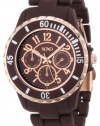 XOXO Women's XO5576 Brown Rubber Coated Bracelet Watch