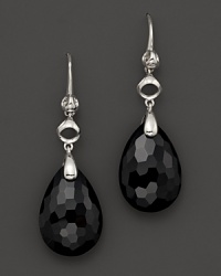 Bold sterling silver earrings, glistening black onyx. By Di MODOLO. Bold sterling silver earrings, glistening black onyx. By Di MODOLO.