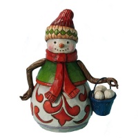 Enesco Jim Shore Heartwood Creek Pint Sized Snowman with Bucket Figurine, 4-3/4-Inch Enesco Jim Shore Heartwood Creek Pint Sized Snowman with Bucket Figurine, 4-3/4-Inch