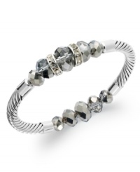 Make a stunning statement with this stretch bracelet from Charter Club. Crafted from silver-tone mixed metal, the bracelet achieves elegance with glistening accents. Item comes packaged in a signature Charter Club box. Approximate diameter: 2-1/2 inches.