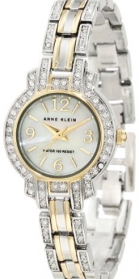 Anne Klein Women's 10/9775MPTT Swarovski Crystal Accented Two-Tone Bracelet Watch Anne Klein Women's 10/9775MPTT Swarovski Crystal Accented Two-Tone Bracelet Watch