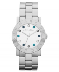 A timeless watch design prettied up with stone detail, by Marc by Marc Jacobs. A timeless watch design prettied up with stone detail, by Marc by Marc Jacobs.