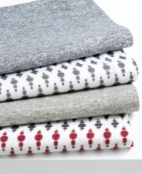 Casual and sophisticated, the Heathered Grey pair of pillowcases presents a faded look in ultra-soft cotton. Pair with any Bar III bedding to make your own cozy statement. Casual and sophisticated, the Heathered Grey pair of pillowcases presents a faded look in ultra-soft cotton. Pair with any Bar III bedding to make your own cozy statement.
