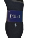 Polo Ralph Lauren Men's 3 Pack Dress Socks Blue/Gray/Black