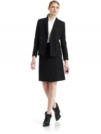 THE LOOKStitched detailPadded shouldersButton closureLong sleeves with button cuffsFlap pocketsTHE FITAbout 25 from shoulder to hemTHE MATERIAL85% wool/15% silkSecond fabric: silkFully linedCARE & ORIGINDry cleanMade in ItalyModel shown is 5'10 (177cm) wearing US size 4. THE LOOKStitched detailPadded shouldersButton closureLong sleeves with button cuffsFlap pocketsTHE FITAbout 25 from shoulder to hemTHE MATERIAL85% wool/15% silkSecond fabric: silkFully linedCARE & ORIGINDry cleanMade in ItalyModel shown is 5'10 (177cm) wearing US size 4.