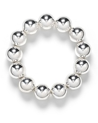 Stay ahead of the trends with silver beads this fall. Lauren Ralph Lauren says stretch it on over the wrist for effortless style. No clasp to bother with. Stay ahead of the trends with silver beads this fall. Lauren Ralph Lauren says stretch it on over the wrist for effortless style. No clasp to bother with.