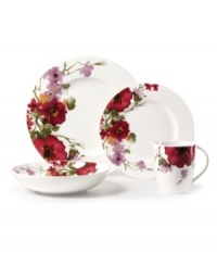 Fresh and romantic, the pretty Garden Palette Bouquet place settings boast watercolor florals grounded in white porcelain. Sleek bowls, plates and more from Mikasa are the picture of elegance, flourishing in shades of fuchsia, green and gold. Fresh and romantic, the pretty Garden Palette Bouquet place settings boast watercolor florals grounded in white porcelain. Sleek bowls, plates and more from Mikasa are the picture of elegance, flourishing in shades of fuchsia, green and gold.