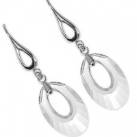 Ashley Arthur Crystal Vue .925 Silver 20mm White Helios Pendant Earrings Made with Swarovski Element