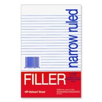 National Brand Filler Paper, Narrow Ruled, 8.5 X 5.5 Inches, 100 Sheets (13551) National Brand Filler Paper, Narrow Ruled, 8.5 X 5.5 Inches, 100 Sheets (13551)