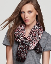 Wrap yourself in the chevron knit style Missoni made famous with this signature scarf.