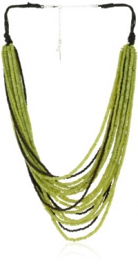 Kenneth Cole New York Urban S and Lime Green Seed Bead Necklace Kenneth Cole New York Urban S and Lime Green Seed Bead Necklace