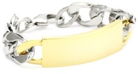 nOir Tapers and Spikes Silver and Gold Chain ID Bracelet nOir Tapers and Spikes Silver and Gold Chain ID Bracelet
