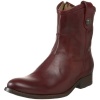 FRYE Women's Melissa Button Short Ankle Boot,Bordeaux Soft Vintage Leather,11 M US