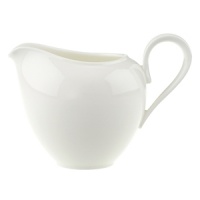 Anmut will be the choice for purists; it is an undecorated white that beautifully shows off the glamorous forms and quality bone china. Dishwasher and microwave safe. Accessories shown: oval platter, round vegetable bowl, creamer, sugar bowl. Anmut will be the choice for purists; it is an undecorated white that beautifully shows off the glamorous forms and quality bone china. Dishwasher and microwave safe. Accessories shown: oval platter, round vegetable bowl, creamer, sugar bowl.