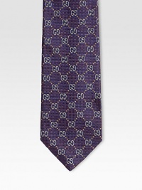 Signature GG pattern woven in superior Italian silk.About 3.1 wideSilkDry cleanMade in Italy Signature GG pattern woven in superior Italian silk.About 3.1 wideSilkDry cleanMade in Italy