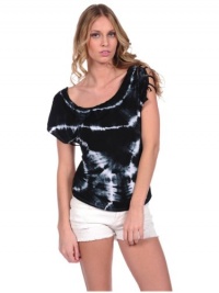 Vintage Havana Womens Tie Dye String Back Top - Black - Large Vintage Havana Womens Tie Dye String Back Top - Black - Large