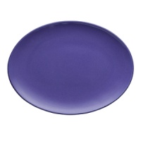 This oval platter in a bold Blueberry is handcrafted in Germany from high fired ceramic earthenware that is dishwasher safe. Mix and match with other Waechtersbach colors to make a table all your own. This oval platter in a bold Blueberry is handcrafted in Germany from high fired ceramic earthenware that is dishwasher safe. Mix and match with other Waechtersbach colors to make a table all your own.