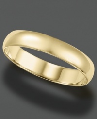 Keep beauty with you every day. This classic 14k gold ring features a 4 mm band. Size 8.5-13. Keep beauty with you every day. This classic 14k gold ring features a 4 mm band. Size 8.5-13.