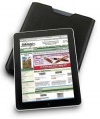 Graphic Image iPad Leather Sleeve (Turquoise)