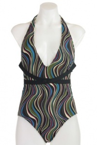 Women's Calvin Klein 1 pc Halter Swimsuit w/Belt, 8 Women's Calvin Klein 1 pc Halter Swimsuit w/Belt, 8