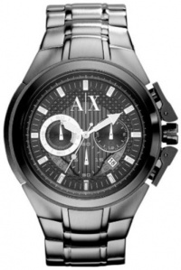 Armani Exchange Men's AX1181 Silver Stainless-Steel Quartz Watch with Black Dial Armani Exchange Men's AX1181 Silver Stainless-Steel Quartz Watch with Black Dial