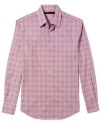 Preppy plaid makes this versatile shirt from Perry Ellis your go to for all your summer events. Preppy plaid makes this versatile shirt from Perry Ellis your go to for all your summer events.