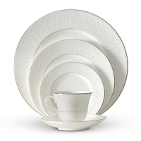 Like icing on a wedding cake, the Ballet Icing Collection elicits both awe and admiration as it captures the graceful elements and sweeping orchestrations of dance. The delicate piping of the pattern evokes the craft of a master cake decorator forming circular spirals in white on our newest fine bone china patterns. Like icing on a wedding cake, the Ballet Icing Collection elicits both awe and admiration as it captures the graceful elements and sweeping orchestrations of dance. The delicate piping of the pattern evokes the craft of a master cake decorator forming circular spirals in white on our newest fine bone china patterns.