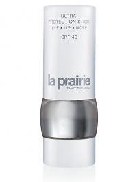 Perfectly portable and travel friendly, Ultra Protection Stick SPF 40 Eye Lip and Nose is the ideal travel companion. Wherever you may roam, your lips, eyes, nose and even ear lobes will be guarded from the sun's damaging rays. 0.35 oz. Perfectly portable and travel friendly, Ultra Protection Stick SPF 40 Eye Lip and Nose is the ideal travel companion. Wherever you may roam, your lips, eyes, nose and even ear lobes will be guarded from the sun's damaging rays. 0.35 oz.