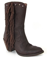 Go Western or go home; these all-out Luxury Rebel boots ride the trend with statement-making fringe, studs and big-as-Texas attitude. Go Western or go home; these all-out Luxury Rebel boots ride the trend with statement-making fringe, studs and big-as-Texas attitude.