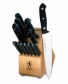 Enable your kitchen to handle a multitude of cutting tasks. Each knife is constructed of high-quality German stainless steel for extreme durability and rust resistance. Stamped one-piece construction and full tang provide proper heft and balance between blade and triple-riveted handles. Lifetime warranty.