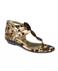 Dramatic style. Huge jeweled embellishments on the vamp of Style&co.'s Addisson sandals add big-time boldness to your look. Dramatic style. Huge jeweled embellishments on the vamp of Style&co.'s Addisson sandals add big-time boldness to your look.