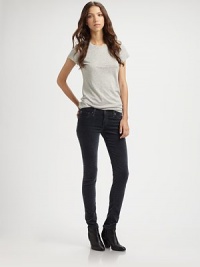 Cut from supremely soft, lightweight velvet, these wear-with-anything skinnies are the perfect transitional piece. THE FITRise, about 7Inseam, about 30Leg opening, about 10½THE DETAILSButton closureZip flyFive-pocket style98% cotton/2% polyurethaneMachine washMade in USA of imported fabricModel shown is 5'11 (178cm) wearing US size 4. Cut from supremely soft, lightweight velvet, these wear-with-anything skinnies are the perfect transitional piece. THE FITRise, about 7Inseam, about 30Leg opening, about 10½THE DETAILSButton closureZip flyFive-pocket style98% cotton/2% polyurethaneMachine washMade in USA of imported fabricModel shown is 5'11 (178cm) wearing US size 4.