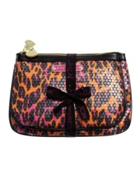 Never has a cosmetic case looked so glam! This adorable set from Betsey Johnson features sparkling sequins and a variety of high fashion prints to choose from. Includes a small and large case. Never has a cosmetic case looked so glam! This adorable set from Betsey Johnson features sparkling sequins and a variety of high fashion prints to choose from. Includes a small and large case.