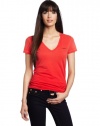 True Religion Women's Short Sleeve TR Signature V-Neck Top