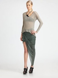 Sheer perfection in distressed looped silk finished with a contoured hi-lo hem.ScoopneckDropped shouldersFlat frontHi-lo hemAbout 24 from shoulder to hemSilkDry cleanImportedModel shown is 5'10 (177cm) wearing US size Small. Sheer perfection in distressed looped silk finished with a contoured hi-lo hem.ScoopneckDropped shouldersFlat frontHi-lo hemAbout 24 from shoulder to hemSilkDry cleanImportedModel shown is 5'10 (177cm) wearing US size Small.