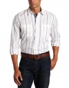 Nautica Men's Long Sleeve Wide Stripe Shirt