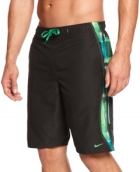 Rotate your trunks with this volley trunk by Nike and get set to strike in fashionable style. Rotate your trunks with this volley trunk by Nike and get set to strike in fashionable style.