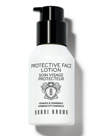 This lightweight, moisturizing lotion hydrates as anti-oxidant vitamin e aids in fighting skin-damaging free radicals and chamomile calms and soothes. Formulated to absorb quickly and leave skin smooth and prepared for even, long-lasting makeup application. Dermatologist-tested. Made in USA. 1.7 oz. This lightweight, moisturizing lotion hydrates as anti-oxidant vitamin e aids in fighting skin-damaging free radicals and chamomile calms and soothes. Formulated to absorb quickly and leave skin smooth and prepared for even, long-lasting makeup application. Dermatologist-tested. Made in USA. 1.7 oz.