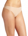 Calvin Klein Women's Invisibles Thong, Light Caramel, Medium