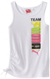 Puma - Kids Girls 7-16 Team Tank Top, White, Medium Puma - Kids Girls 7-16 Team Tank Top, White, Medium