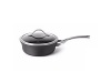 With a unique hard anodized shape, this lidded Calphalon sauce pan is the perfect for everyday shape. The durable nonstick interior is perfect for healthy cooking with little to no fat.