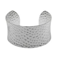 Stainless Steel Hammered Concave Cuff Bracelet Stainless Steel Hammered Concave Cuff Bracelet